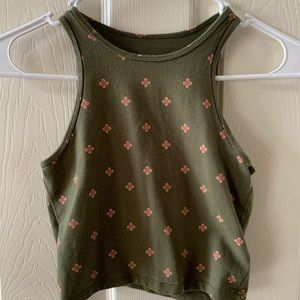 From Aeropostale a cropped dark green top.